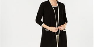 Charter Club Women's Pure Cashmere Completer Sweater Black Size S