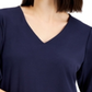 JM Collection Women's Puff Sleeve V Neck Top Blue Size X-Large