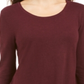 Style & Co Women's Lace Trimmed Long Sleeve Top Berry Jam Size Petite S