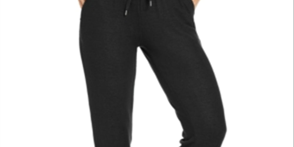Ideology Women's Mushy Knit Jogger Pants Black Size Medium