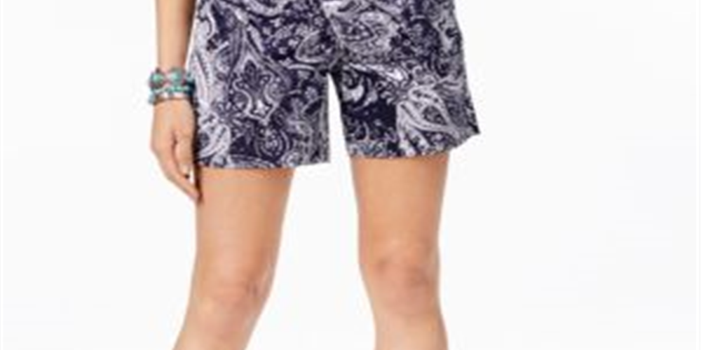 INC International Concepts Women's Straight Leg Short Size Blue 10