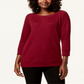 Karen Scott Women's Sport Scoop Neck Top Red Size Medium