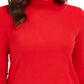 Charter Club Women's Heathered Ribbed Turtleneck Top Red Size Large