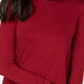 JM Collection Women's Long Sleeve Turtle Neck Top Red Size samll