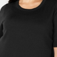 Charter Club Women's Ribbed Trim Short Sleeves Crewneck Sweater Black Size 1X