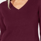 Karen Scott Women's V Neck Sweater Red Size X-Small