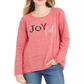Style & Co Women's Joyful Graphic Sweatshirt Red Size Small