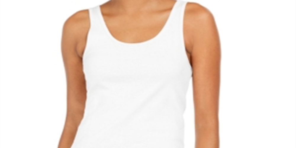 Style & Co Women's Cotton Tank Top White Size Large