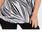 JM Collection Women's Printed Scoop Neck Top White Multi Size Medium