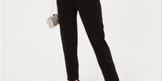 City Studios Women's Lace Solid Sleeveless Halter Skinny Jumpsuit Black Size 1