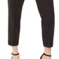 Calvin Klein Women's Slim Leg Ankle Windowpane Pants Charcoal Size 6