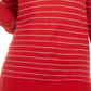 Maison Jules Women's Skinny Striped Pullover Sweater Red Size Small