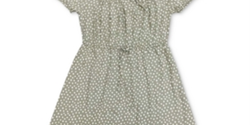 Style & Co Women's High Low Peasant Dress Green Size X-Large