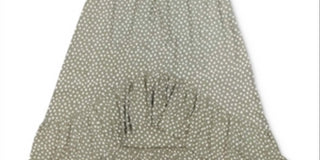 Style & Co Women's High Low Peasant Dress Green Size X-Large