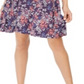 Style & Co Women's Sleeveless Printed Strappy Back Dress Navy Multi Size X-Small