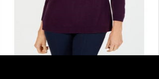 Karen Scott Women's V Neck Sweater  Purple Size X-Small