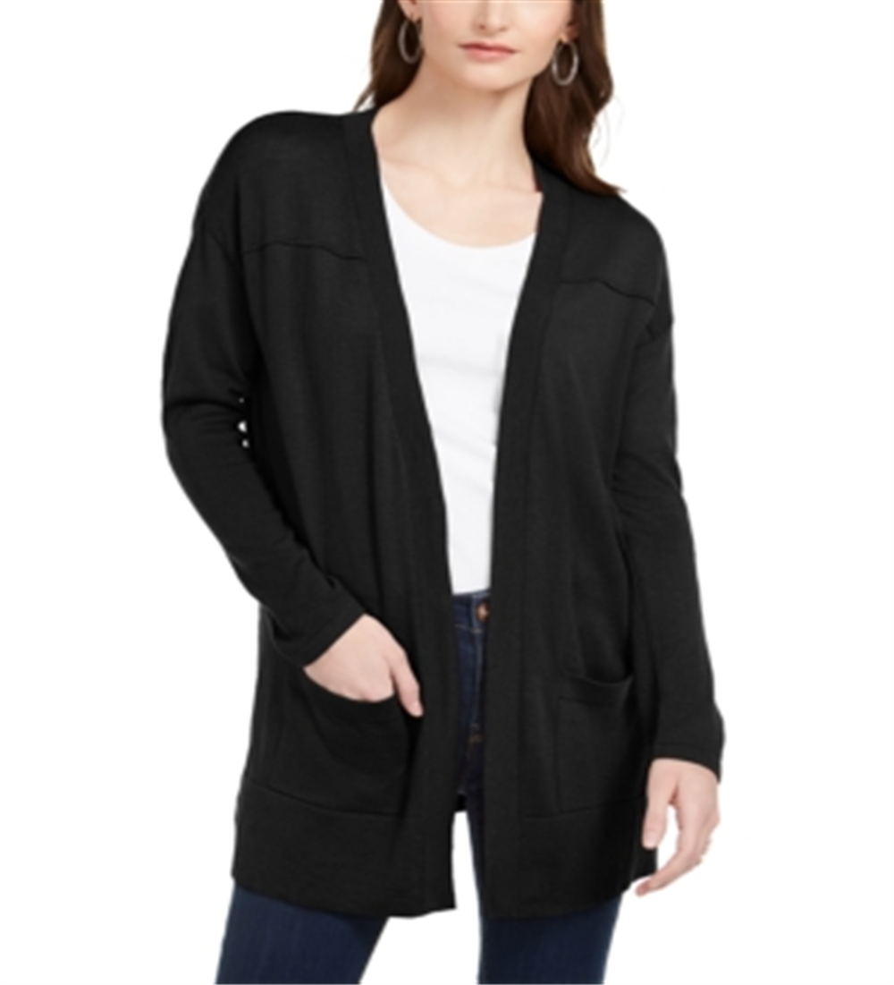 Style & Co Women's Sweater Cardigan Black Size X-Small