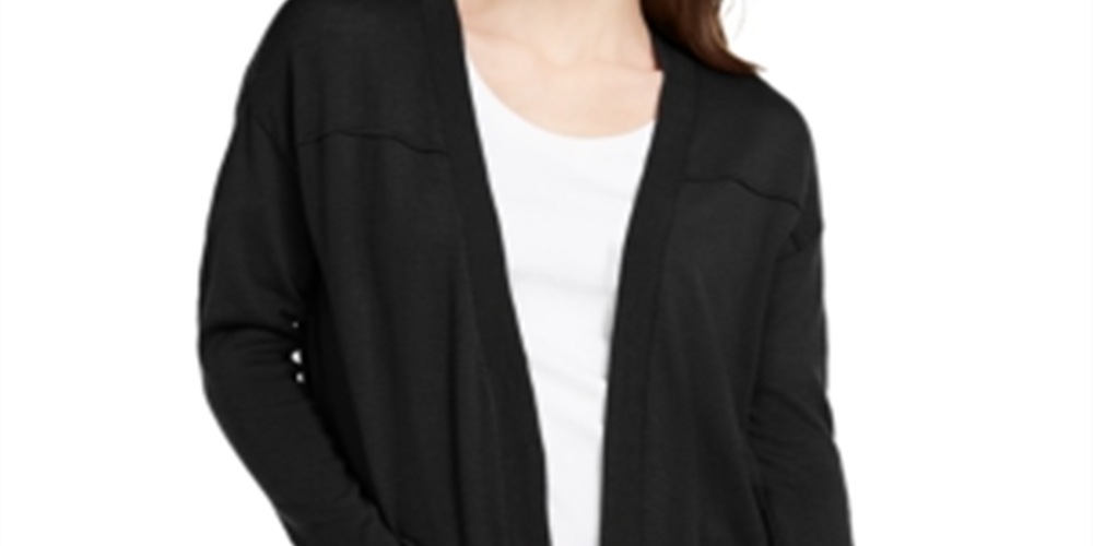 Style & Co Women's Sweater Cardigan Black Size X-Small