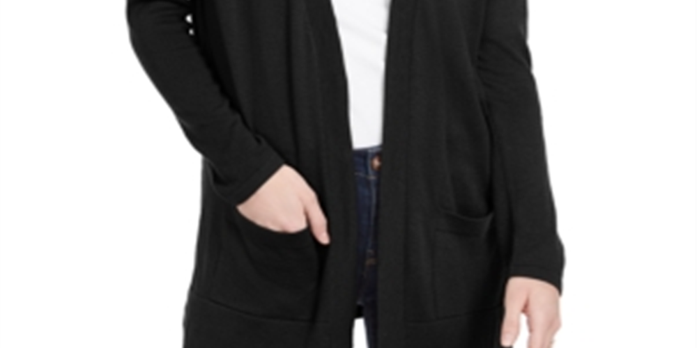 Style & Co Women's Sweater Cardigan Black Size X-Small
