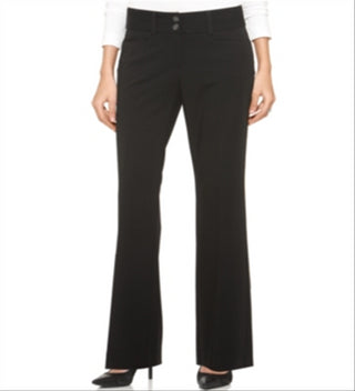 Alfani Women's Curvy Fit Casual Trouser Pants Black Size 6