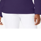 Karen Scott Women's Cotton Henley Top Purple Size Medium