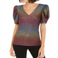 INC International Concepts Women's Rainbow Shine Top Black Size X-Small