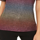 INC International Concepts Women's Rainbow Shine Top Black Size X-Small