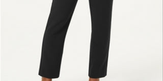Charter Club Women's Newport Straight Leg Pants Black Size 14