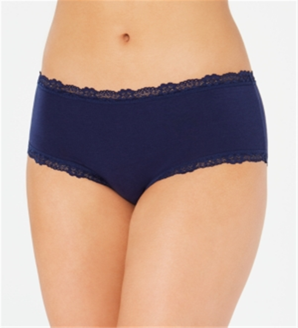 Jenni Women's Lace Trim Hipster Underwear Blue Size XXL