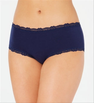 Jenni Women's Lace Trim Hipster Underwear Blue Size XXL