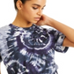 INC International Concepts Women's Tie Dye Short Sleeve Crew Neck Top Blue Size X-Large