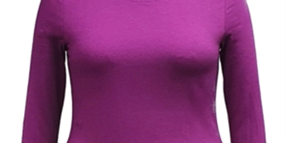 Style & Co Women's Long Sleeve Top Purple Size Small