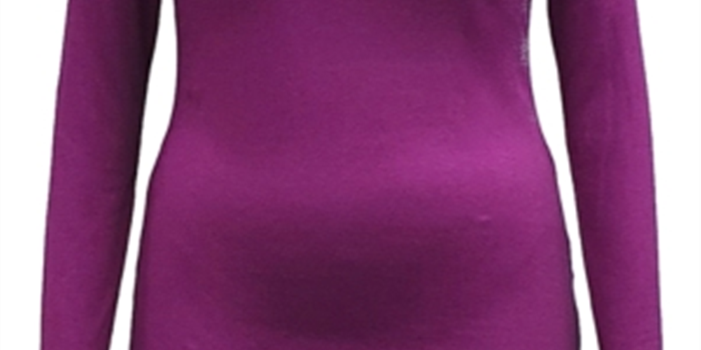 Style & Co Women's Long Sleeve Top Purple Size Small