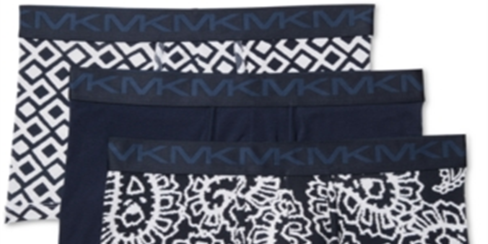 Michael Kors Men's 3 Pack Stretch Cotton Boxer Brief Navy Size Small