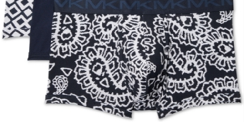 Michael Kors Men's 3 Pack Stretch Cotton Boxer Brief Navy Size Small