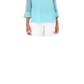 Charter Club Women's Split Sleeve Solid Knit Top Blue Size XX-Large