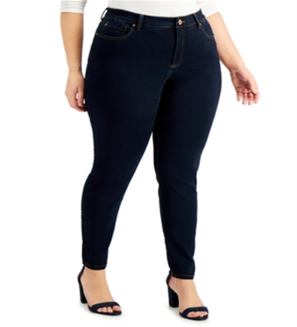INC International Concepts Women's Essex Super Skinny Jeans Blue Size Petite Small