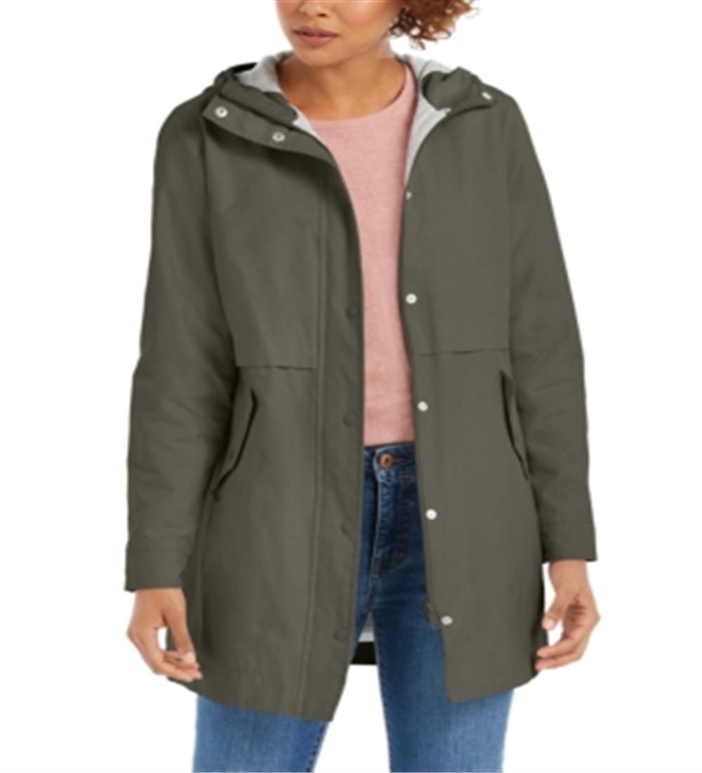 Style & Co Women's Button Down Jacket Green Size Small