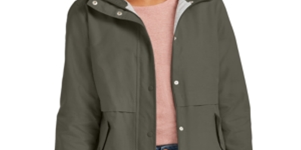 Style & Co Women's Button Down Jacket Green Size Small