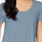 Maison Jules Women's Scoop Neck T-Shirt  Blue Size X-Small
