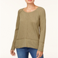Style & Co Women's Cotton High Low Top Green Size XX-Large