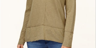 Style & Co Women's Cotton High Low Top Green Size XX-Large