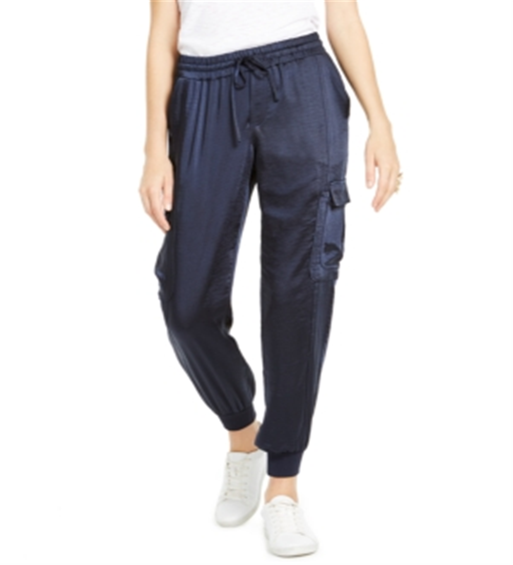 INC International Concepts Women's Solid Utility Joggers Blue Size XX-Large