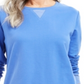 Karen Scott Women's Sport Contrast Hem Sweatshirt Blue Size XX-Large