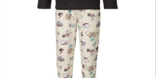 Family Pajamas Women's Matching Kids Snow Day Set Brown Size 2T-3T