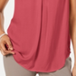Alfani Women's Blouse V Neck Tank Top Solid Pleat Pink Size Large