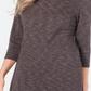 Karen Scott Women's Womens 3/4 Sleeve Jewel Neck Top Gray Size Large