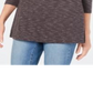 Karen Scott Women's Womens 3/4 Sleeve Jewel Neck Top Gray Size Large