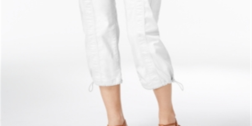 Style & Co Women's Capri Cargo Pants White Size 16