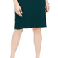 Vince Camuto Women's V Neck Sheath Dress Green Size 8